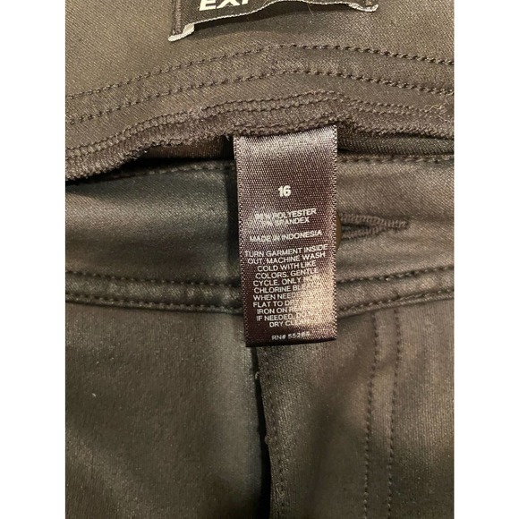 Express Black Coated Supersoft Skinny Jegging Size 16 - Picture 5 of 7